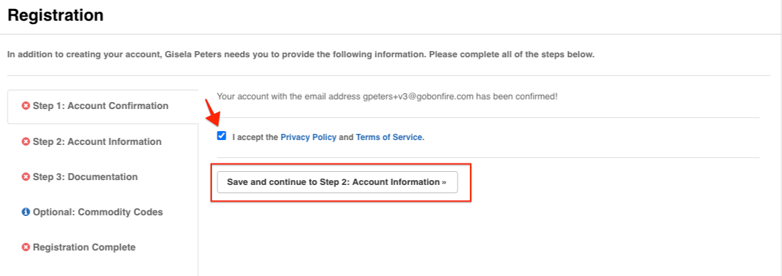 Account Confirmation