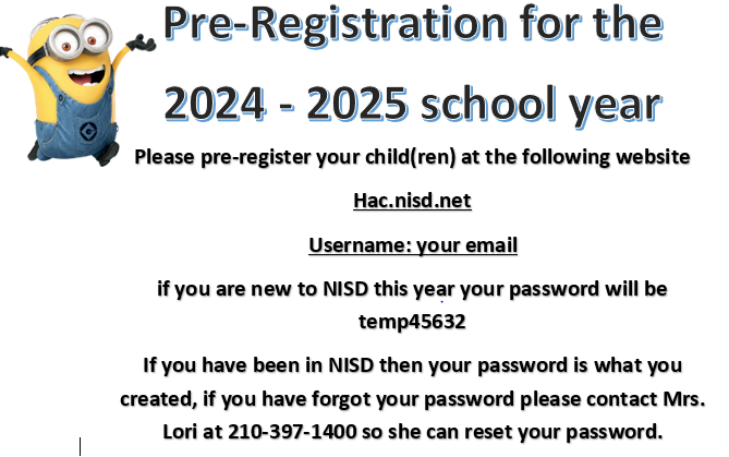 Pre-Registration @ Adams Hill for the 2024-2025 School Year